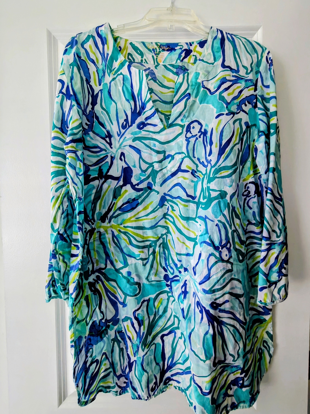 Lilly Pulitzer Aqua, Turquoise & Blue Printed Tunic